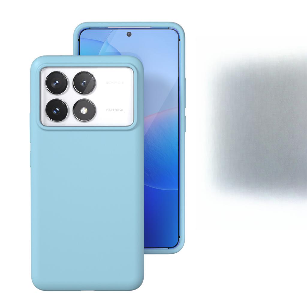 Liquid Silicone Gel Is Suitable for Redmi NOTE14PRO Solid Color Phone Case K80 Full Package Shockproof K70E Skin-feel Protective Case