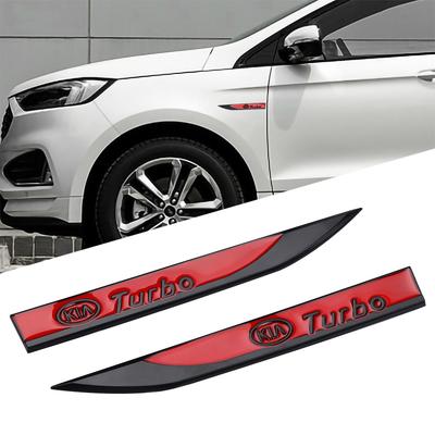 2Set Car Emblem Side Blade Stickers Decorative Fender Badge For Sportage Ceed Sorento Cerato Optima Picanto Rio Soul K3 K5
