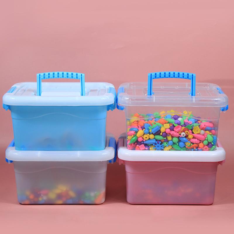 Pp Plastic Storage Box With Lid Portable Kids Toys Student Stationery Jewelry Storage Case Container Cosmetics Sorting Box