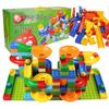 200-Piece Children's Educational Building Blocks, Compatible with LEGO Duplo, Large Bricks Ball Rolling Track Slide
