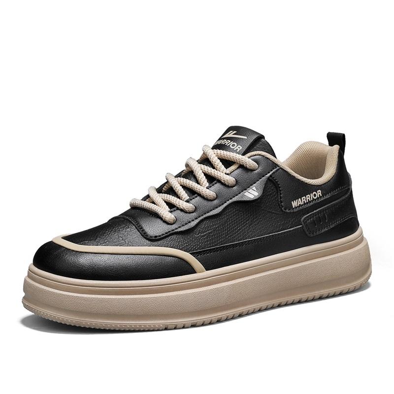 Warrior Casual Commuting Fashion Simple Trendy Versatile Lightweight Durable Non-Slip Low-Top Lifestyle Shoes Men sneakers Black WXP(WZ)-239501