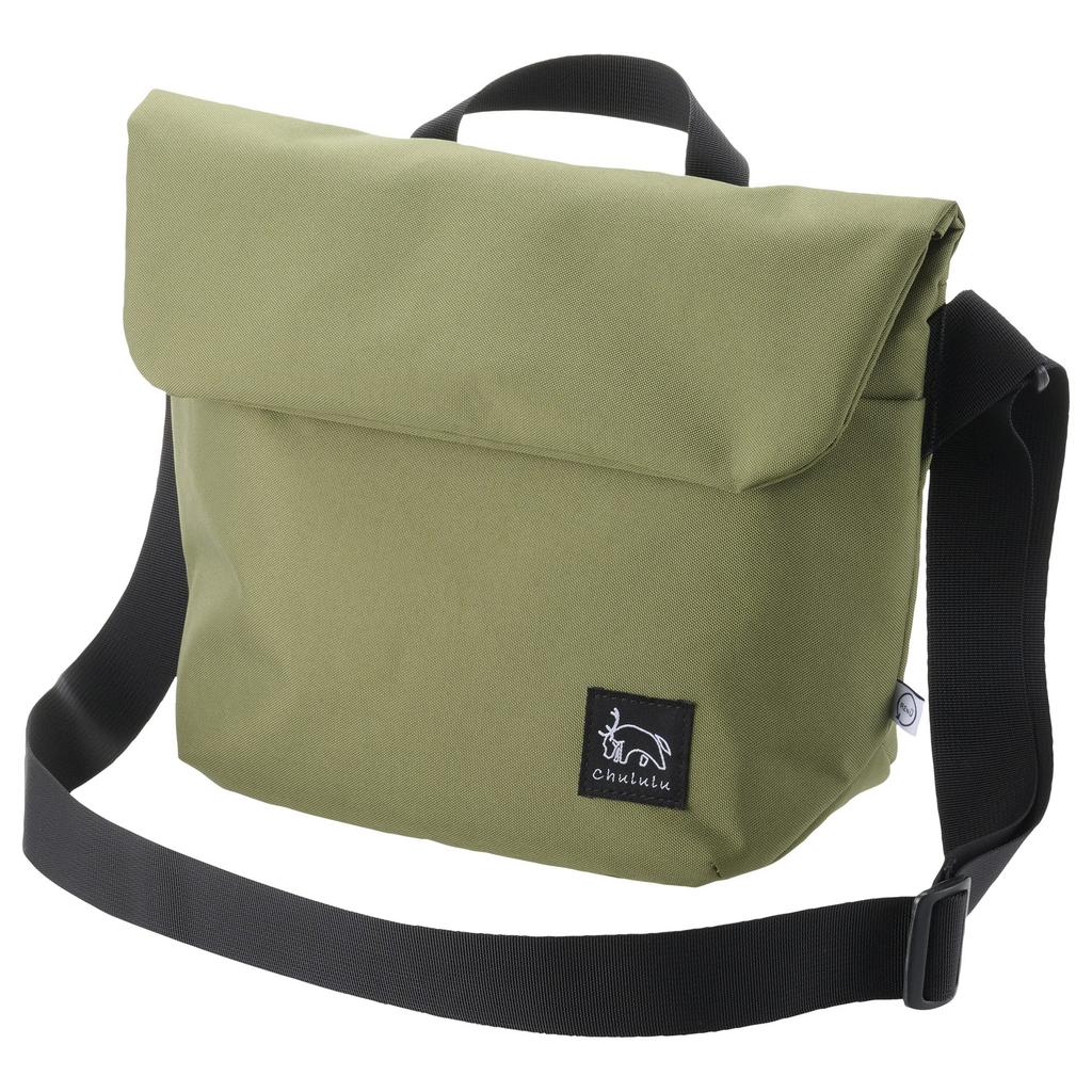 HAKUBA Chululu Camera Renew Flap Shoulder Bag Olive A Sustainable Bag Made from Recycled with a Casual Design Perfect for Everyday Bag, M,