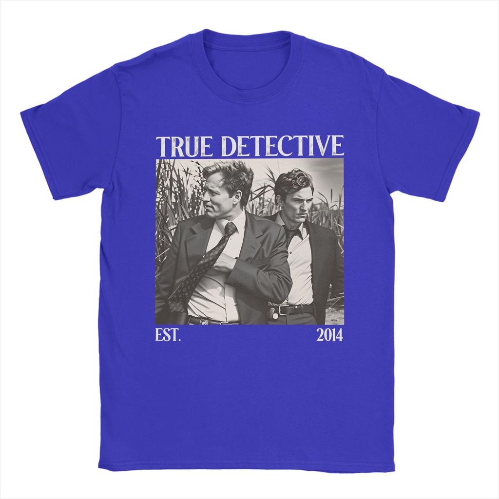 True Detective Rust Cohle Marty Hart Herren T-Shirts Lustiges T-Shirt Kurzarm Rundhals T-Shirt Baumwolle Neue Ankunft Oberteile