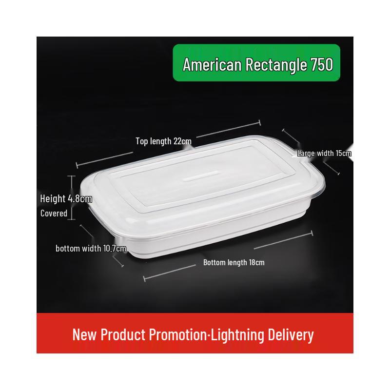 Commercial Rectangular Plastic Takeout Boxes