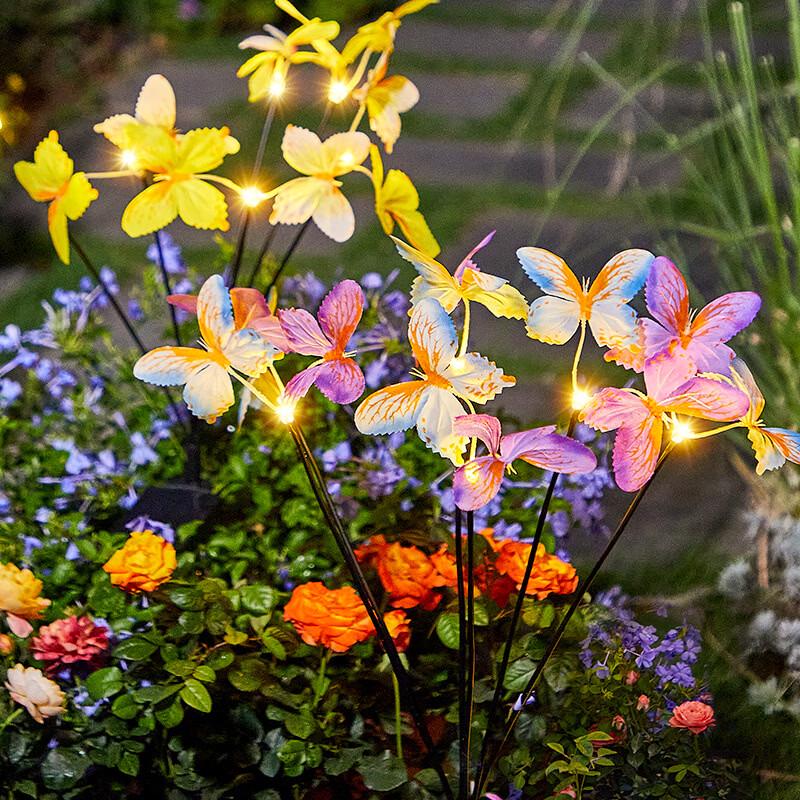 Enpufike LED Solar Butterfly Garden Stake Light