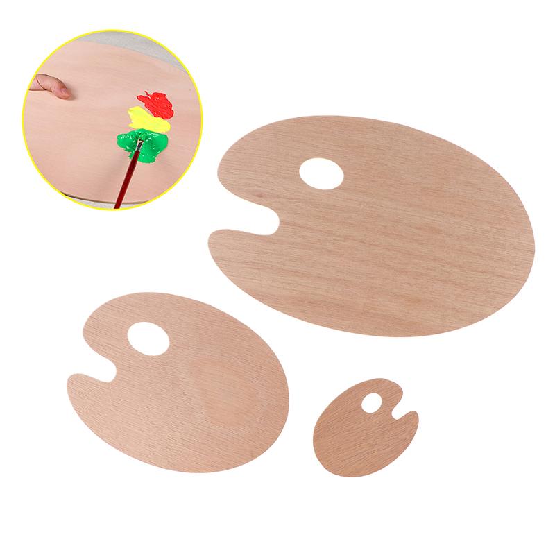 Holzfarbpalette mit Daumenloch Holzmalpalette Farbmischung Oval Quadrat Ölfarbpalette Aquarellpalette