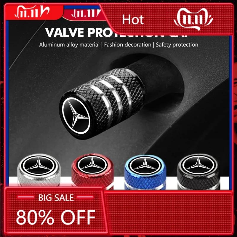 C200 E200 2025 New For Mercedes Benz For Benz Car Wheel Tire Valve Caps Tyre Stem Covers Airdust Waterproof W202 W212 W126 W140