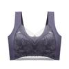 Plus Size Lace Lingerie Sports Bra - Wirefree, Seamless, Anti-Sagging Ice Silk Vest for a Slimmer Look