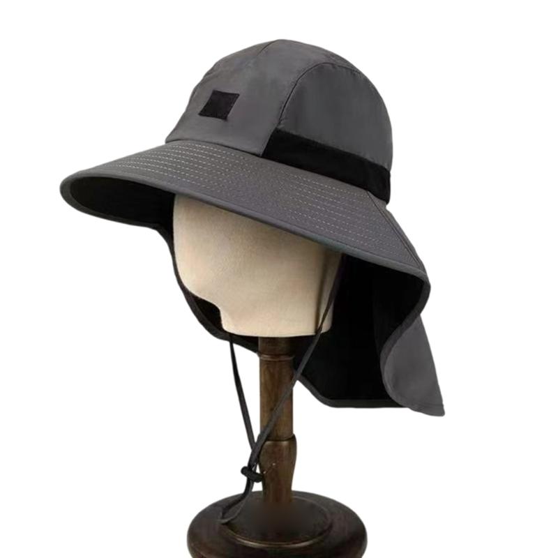 Fisherman Hat Sun Hat For Fishing Hiking Travel With Neck Flap 56-60CM Adjustable Design