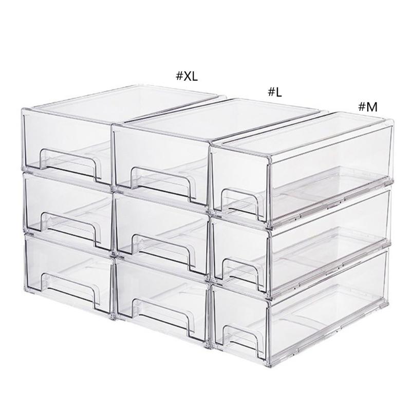 Practical Refrigerator Organizers Sealed Drawer Food Container with Lid Transparent Freezer Storage Box Kitchen Supplies