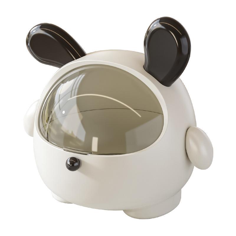 This Is A Cute Household Trash Can with A Lid Large Capacity Mini High-sensitivity and Multi-functional for The Office
