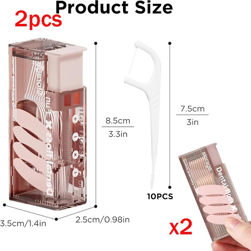 Automatic Pop-up Dental Floss Dispenser with 10 Refills - Hygienic One-Touch Storage Box for Oral Care, Portable Travel Case