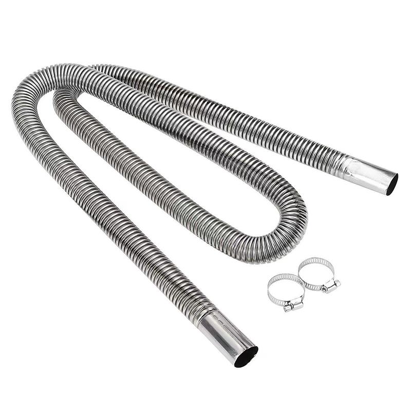 60/100/120/150/200/250/300cm Edelstahl-Spiral-Auspuffrohr Luft-Diesel-Standheizung Gasentlüftungsschlauch Auto LKW Endrohr