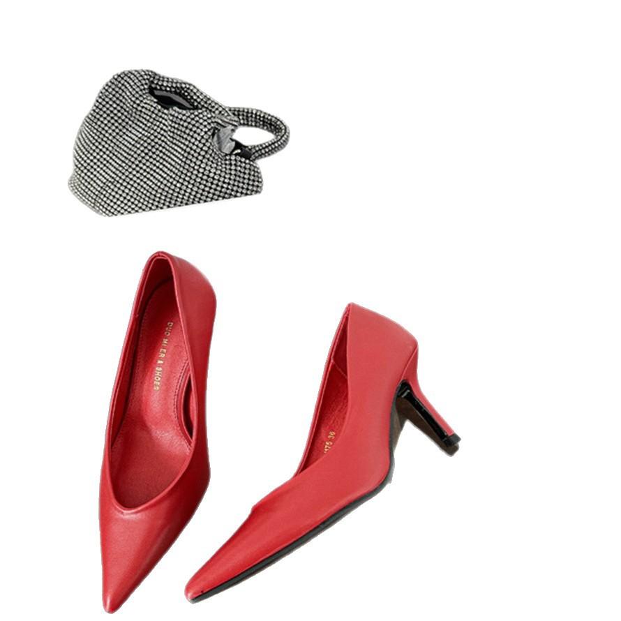 French High-end Sense One-pedal Single Shoes Commuting Fashion Work Shoes Not Tired Feet Temperament Fashion Small Leather Shoes Women 2025