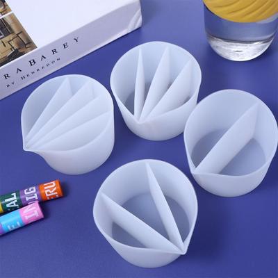 Reusable with Dividers Acrylic Epoxy Resin Fluid Pour Supplies Split Cups Paint Pouring Cup Clay Tools