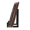 Black Record Storage Stand Holder Minimalist Retro Record Stand Heavy Duty Metal Vinyl Record Organizer for Records Photos Cosmetics