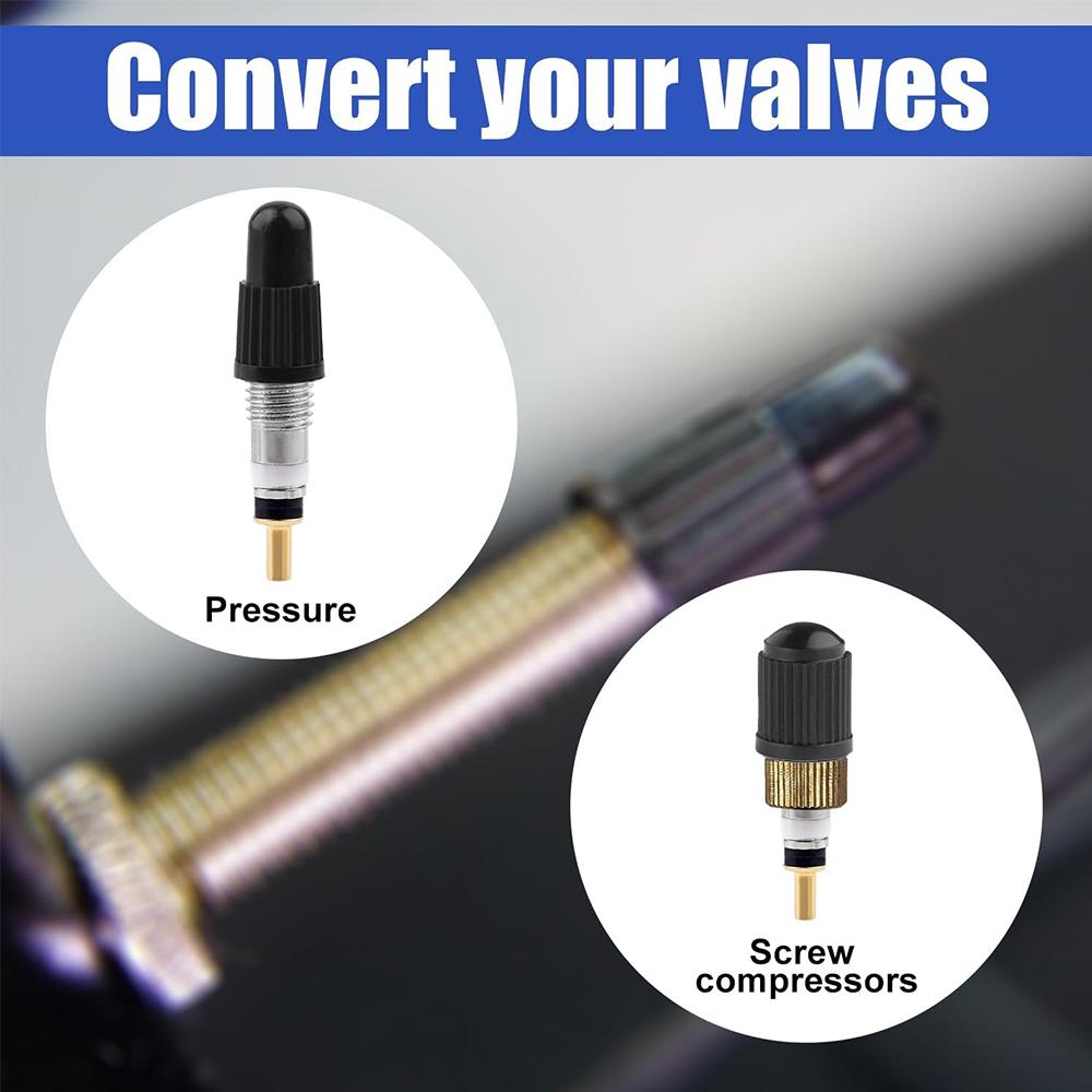 7-74PCS Presta Valve Core Brass FV Nozzle Replacement MTB Road Bike Tubeless Service Parts Alloy Remover Tool O-Ring Optional