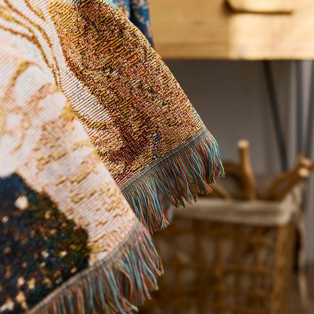 Textile City Year Of The Horse Chinese Chic Leading The Way Woven Throw Blanket Traditional Jacquard Home Decor Thread Blanket