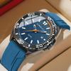 Moderne Herren-Quarzuhr mit lässigem Silikonarmband, wasserdichte Sport-Armbanduhr für Herren