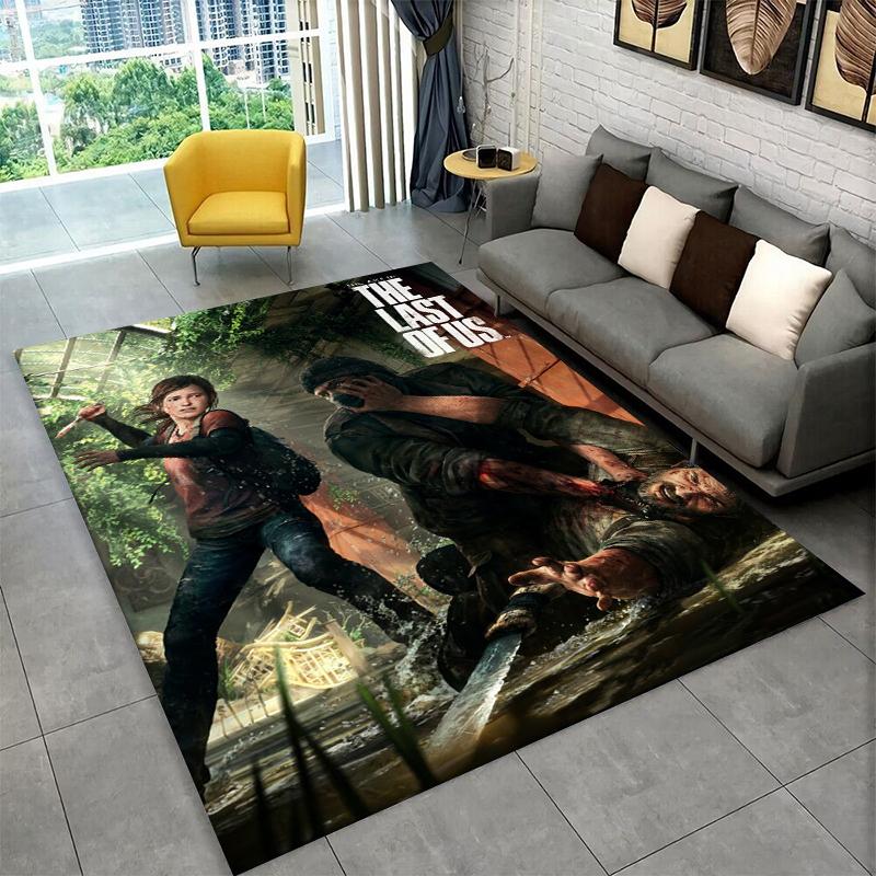 Horror Game TV The Last of Us Non-Slip Area Rug for Living Room,Bedroom,Playroom,Soft Carpet Floor Mat Home Decor Rug Kids Room
