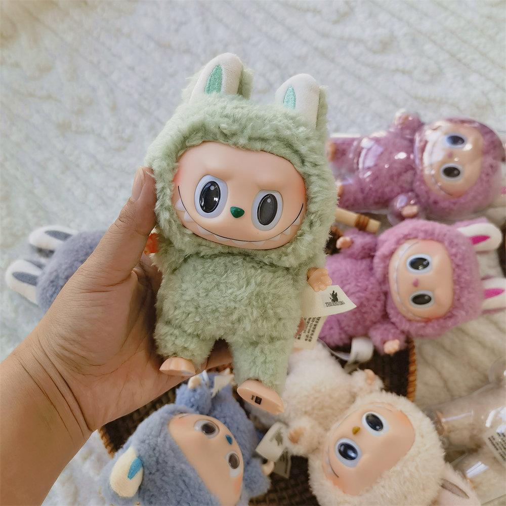 Kawaii Anime Figure Labubu1.0  Monster Vinyl Blind Box Series Heartbeat Macaron Doll Keychain Kids Gift Birthday Holiday Ornament Toy