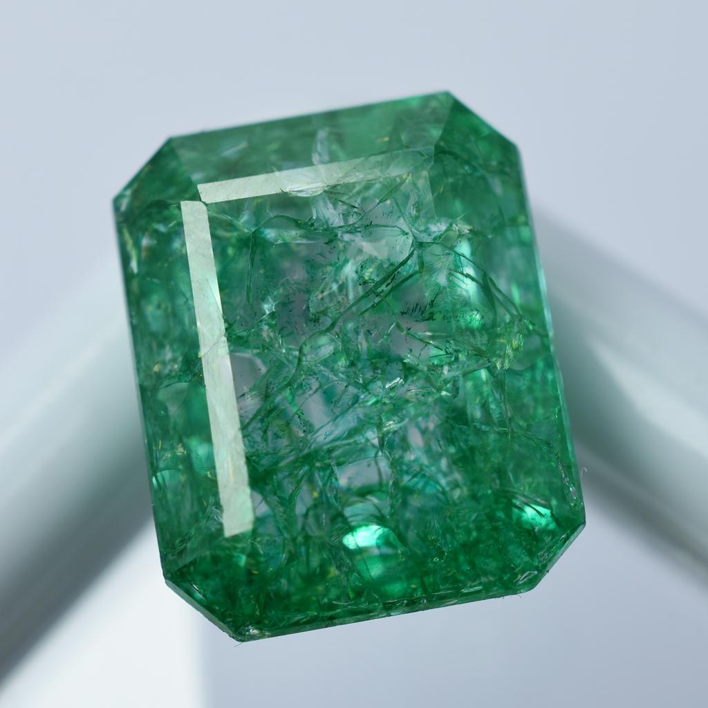 Emerald Cut 6.70 Ct CERTIFIED Natural Green Emerald Loose Gemstone Best For Gift S-939