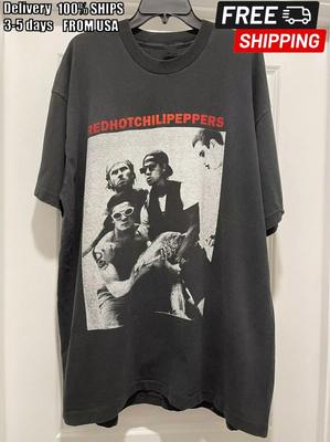 Vintage Red Hot Chili Shirt 1990s Black Unisex Men Size S-5XL