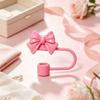 Cute Bow Straw Covers Cover for 10mm Straws, Silicone Dustproof Reusable Accessories Cap, Topper Coffee Cups And Tumblers Toppers