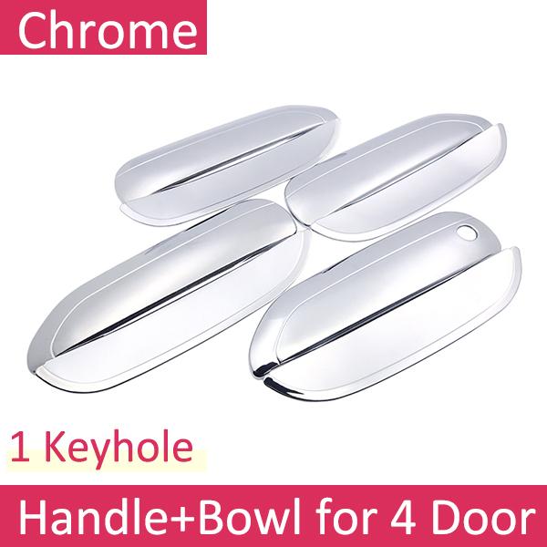for Honda Fit Jazz MK2 2008 2009 2010 2011 2012 2013 Chrome Door Handle Cover Exterior Trim Catch Car Cap Stickers Accessories