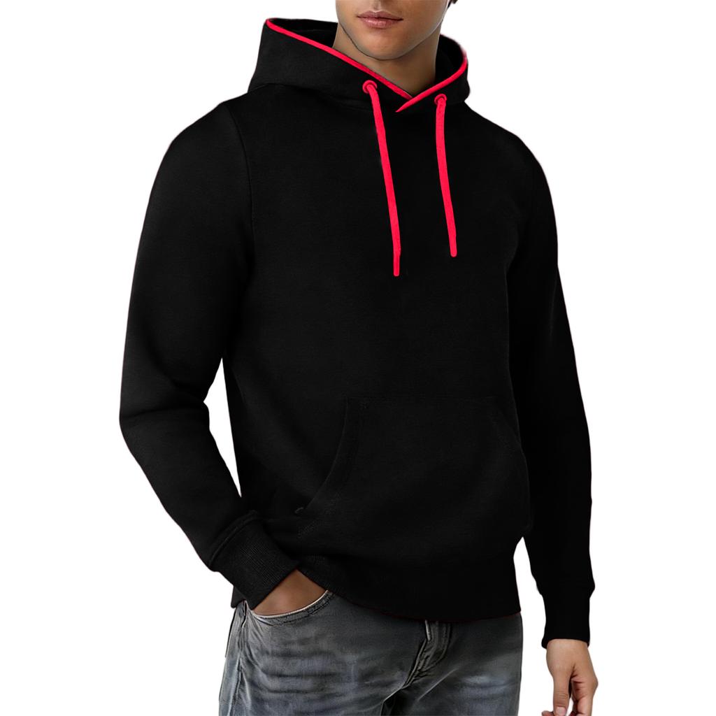 Mens Hooded Sweatshirts Casual Fashion Long Sleeve Drawstring Pullover Comfy Lightweight Workout Hoodies With Pockets