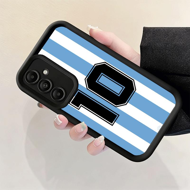 Phone Case for Samsung Galaxy A17 A16 A15 A14 A13 FootBall Number 7 10 19 A56 A36 A26 A55 A35 A25 A54 A34 A24 A53 A33 A23 A07 A0