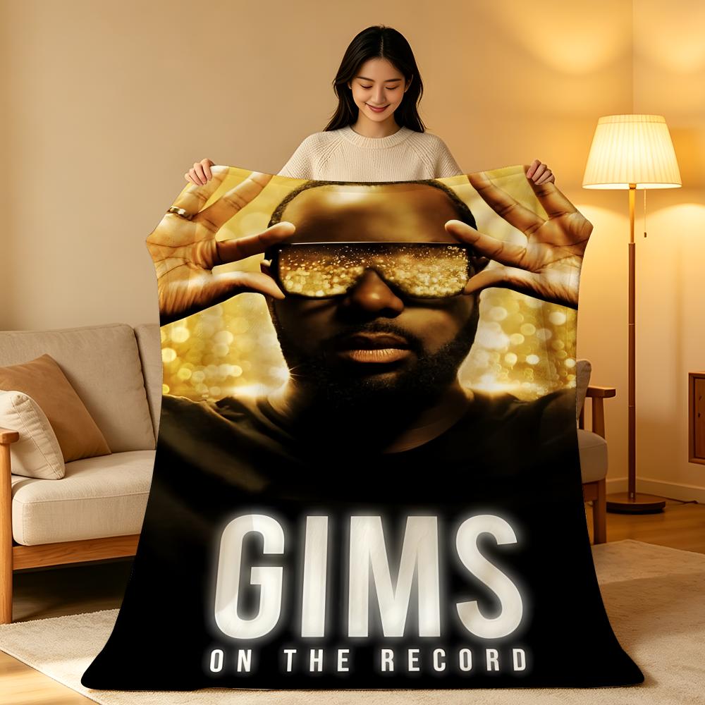 Music G-Gims Throw  High-Density Short Plush Blanket Soft Skin-Friendly For Sofa Nap Air-Conditioned Room
