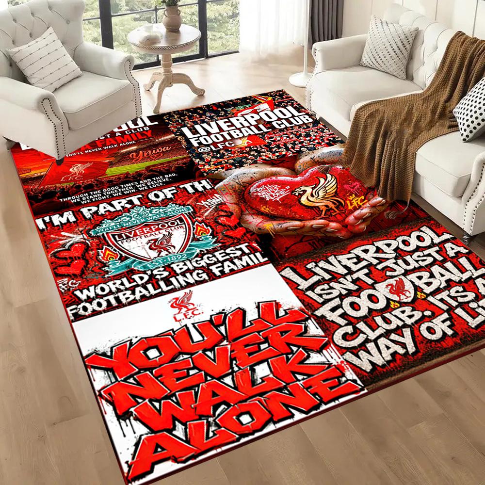 Liverpool Football Club Area Rug Perfect For Outdoor Study Room Balcony Decorate Room Antislip Carpet Office Home Decor Spiritual Gift