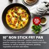 Nonstick Frying Pan Dishwasher Safe Ultra Durable Non Stick Skillet Oven Safe High Heat Resistance Aluminum Cookware 10 Inch