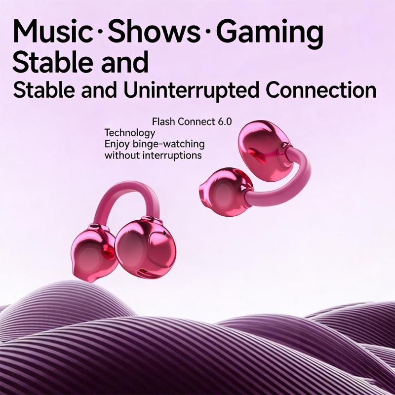 Luxury Handbag Style Clip Ear Headphones With Noise Cancelling Mic And Immersive Sound Open Ear Clip On Earbuds