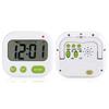 J-ouuo Under-the-Pillow Vibrating Alarm Clock, Music/Vibration Digital LCD Alarm Clock with Backlight, Electronic Kitchen Timer
