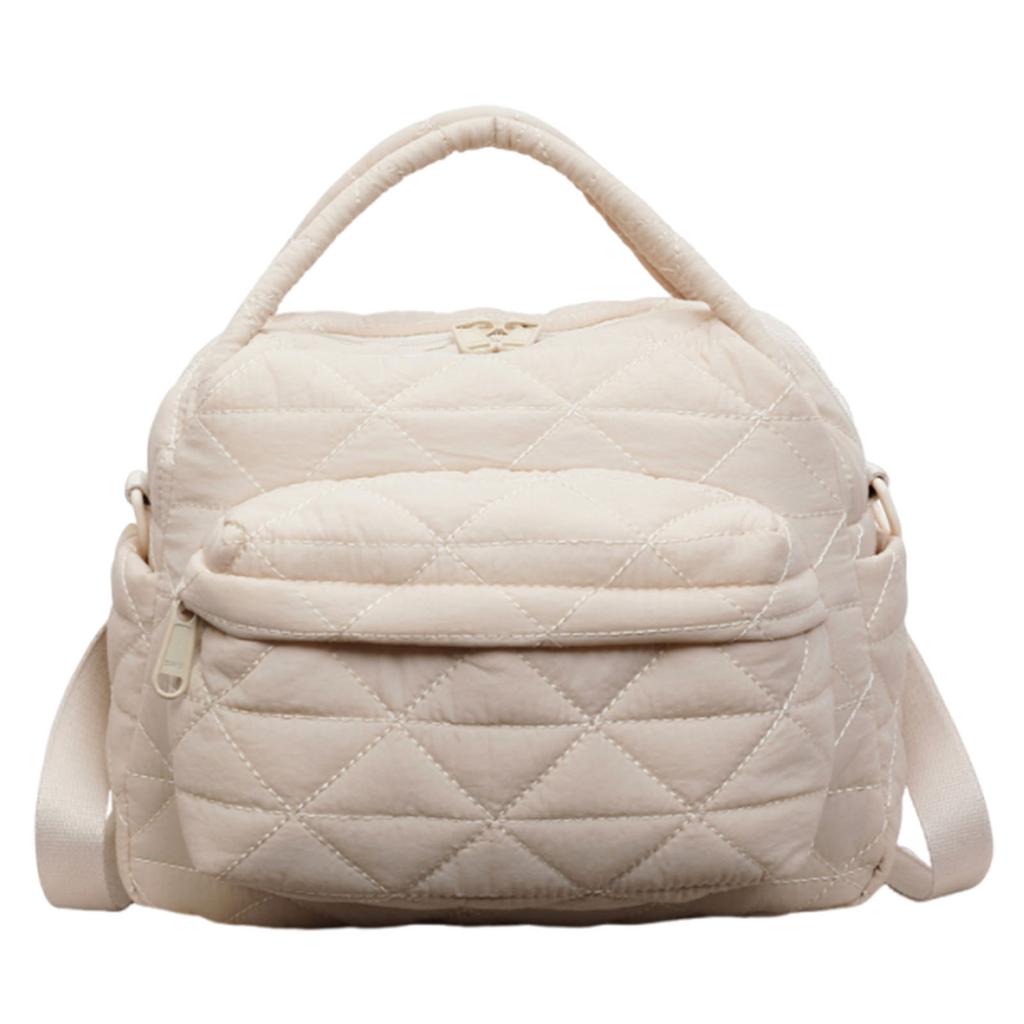 Women Nylon Quilted Tote Bag with Adjustable Strap Crossbody Bags for Work Shopping Travel Daily