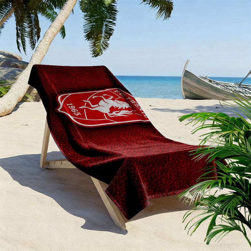 FC Twente Print Beach Towel, Large Soft Quick Dry Towel for Beach Camping Swimming