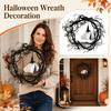 Glowing Halloween Wreath for Porch Outdoor Party Decor