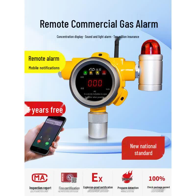 MDNG Baorui Wireless LPG Gas Leak Detector with Automatic Shut-off Valve CN plug (adapter included)