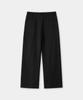 BRENSON Fluid Stripe Single-Pleat Slacks (Black)