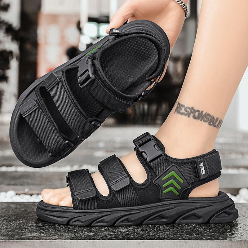Men's thick soled outdoor beach shoes summer breathable soft soled casual sandals fashion student slippers male walking sandals