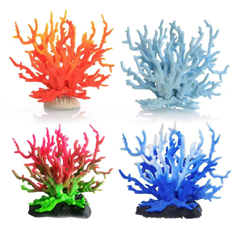 Simulation Coral Fish Tank Water Plant Resin Fake Coral Artificial Aquarium Decoration Marine Hard Dead Coral Ornaments Undersea