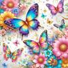 CHENISTORY 5d Diamond Painting New Square Rhinestones Colorful Butterflies Floral Diamond Embroidery Cross Stitch Mosaic