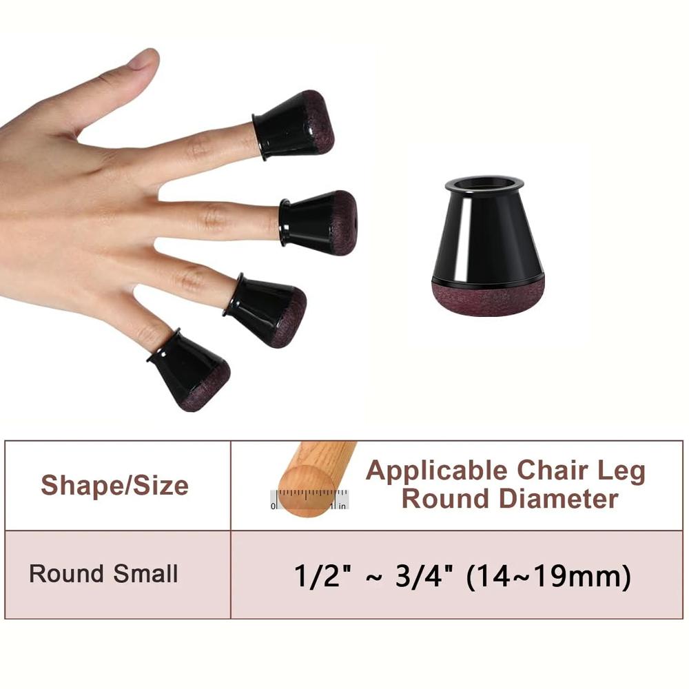 

16 шт. Защитные накладки на ножки стульев для паркетных полов, войлочные мебельные накладки, силиконовые колпачки, снижающие шум 16 Pcs