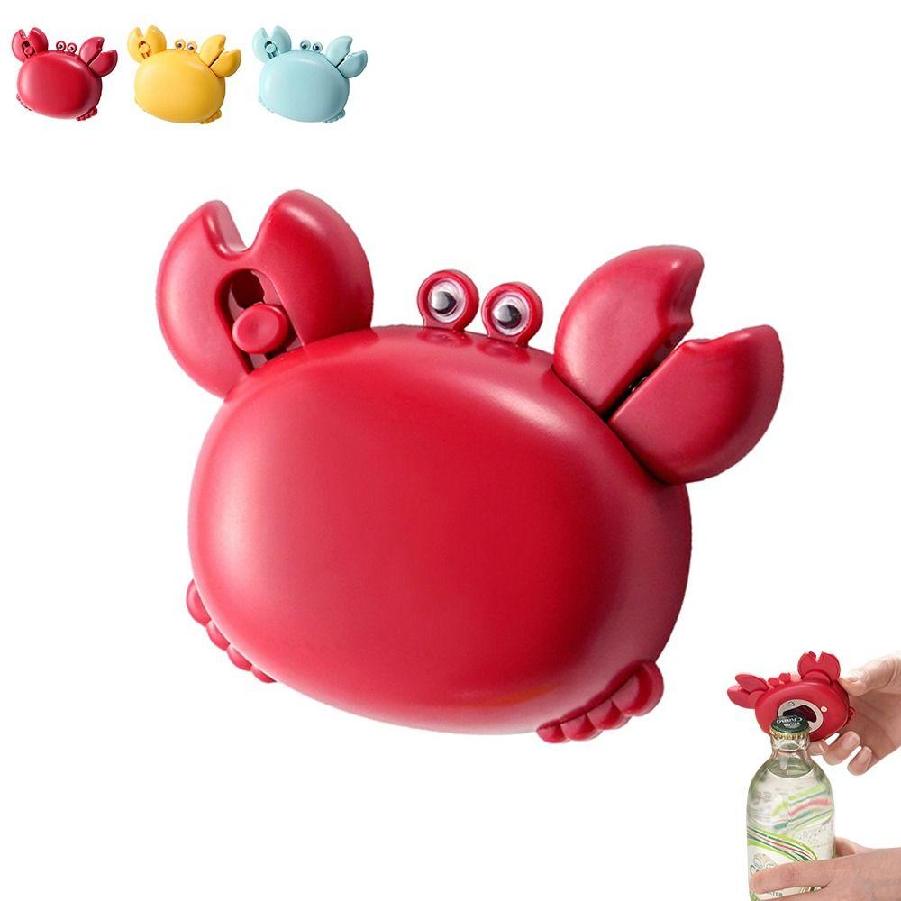 With Mini Scissors&Box Cutter Magnetic Bottle Opener Cartoon Crab Magnet Opener Daily Home Use