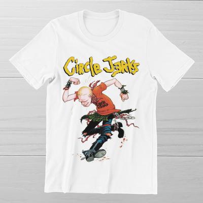 CIRCLE JERKS na Pogo Punk Rock Skanking Mężczyzna Pierścieniowo Przędzona Bawełna Koszulka Unisex