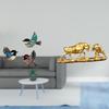 Wooden Bird Wall Art And Bull Figurine Feng Shui Bear Statue Modern Artwork Chinese Cow