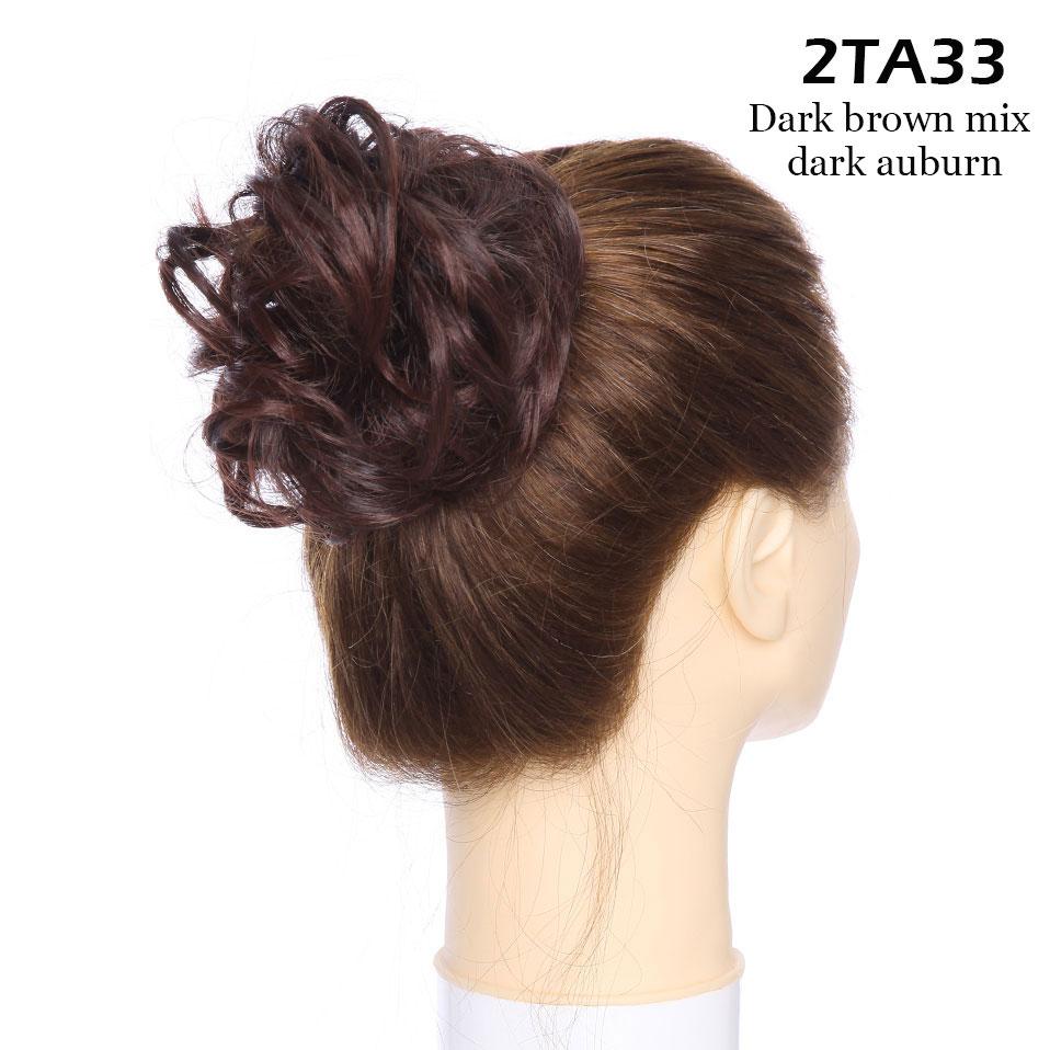 S-noilite Synthetic Elastic Band With Hair Curly Chignon Hair Women Drawstring Ponytail Hairpieces Black Brown Blonde Hairpiece