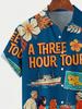 Vacation Floral Travel Print Men'S Button-Up Short Sleeve Hawaiian Shirt